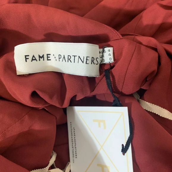 Fame and Partners | Dresses | Fame And Partners Red Wrap Dress Slit Size Nwt | Poshmark